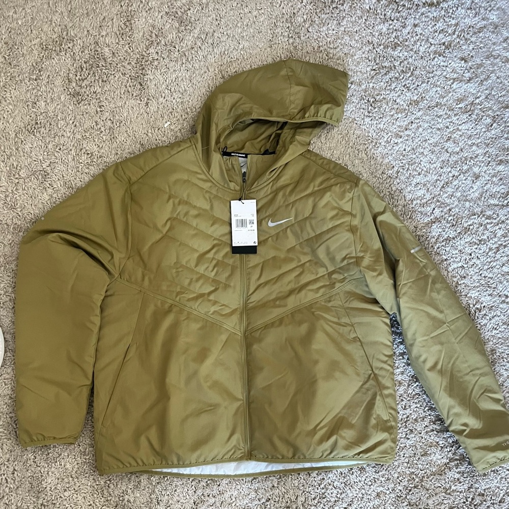 Nike Therma fit outdoor running jacket , 2xl new , never worn, unisex. Olive
